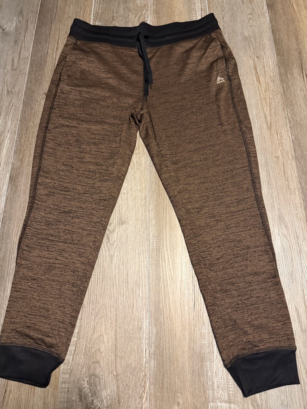 RBX Brown Heathered Joggers with Black Waistband